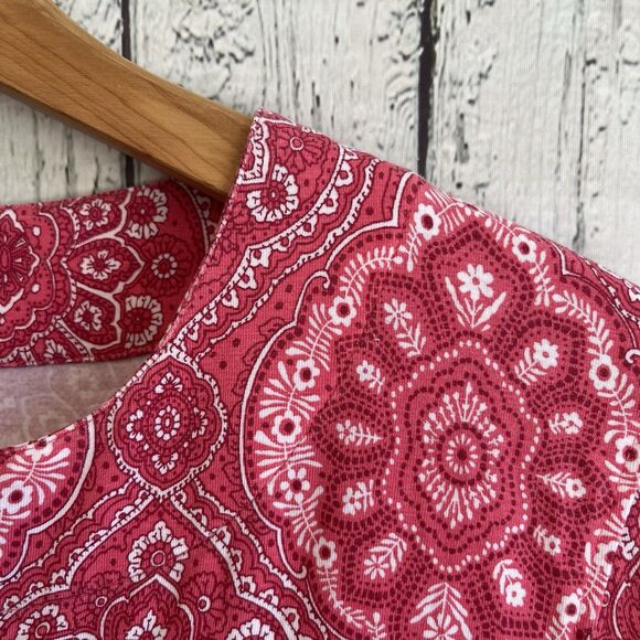 Coolibar Women Oceanside Tunic Dress Size S Pink UPF 50+ Beachy Vacation Coverup - Picture 5 of 12